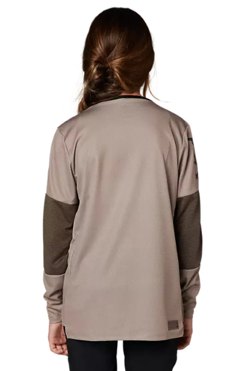 Fox Racing Youth Defend Long Sleeve Jersey in Mocha-3